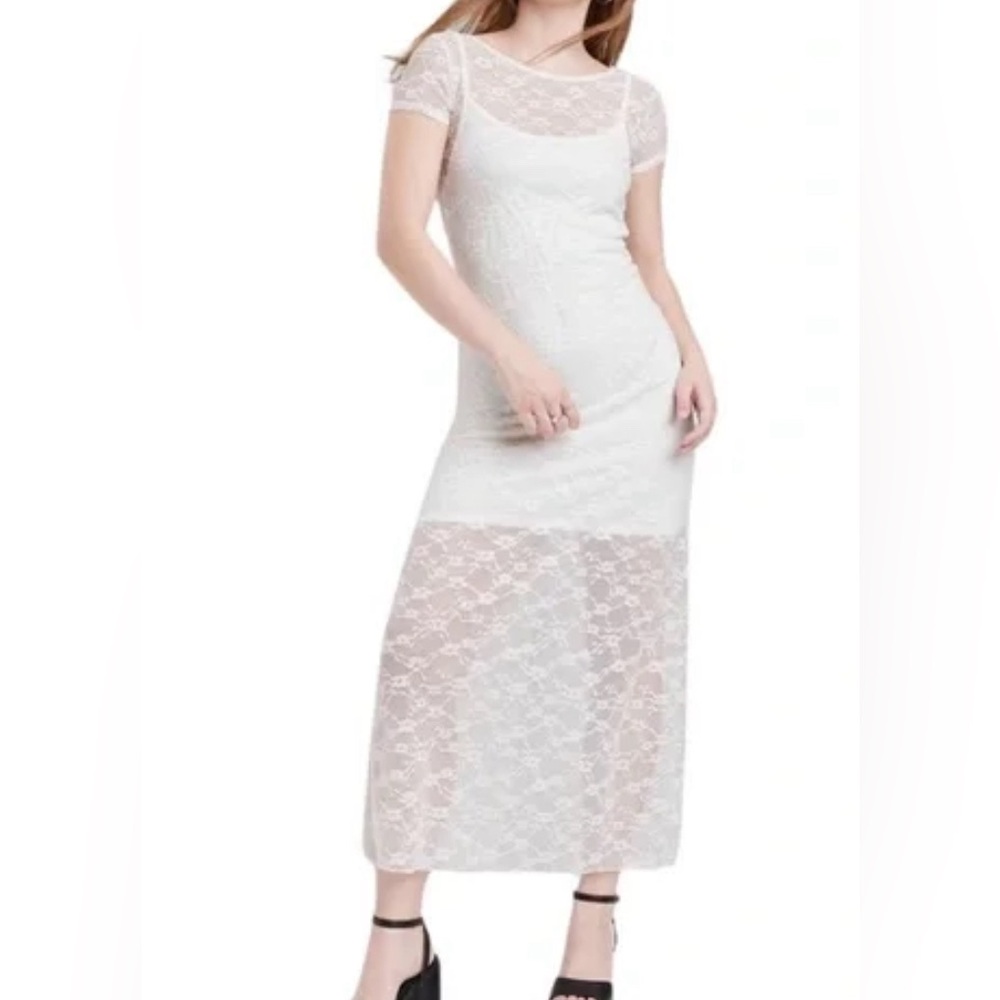 Wild Fable Short Sleeve Lace Maxi Dress